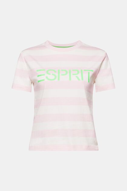Striped Logo Cotton T-Shirt