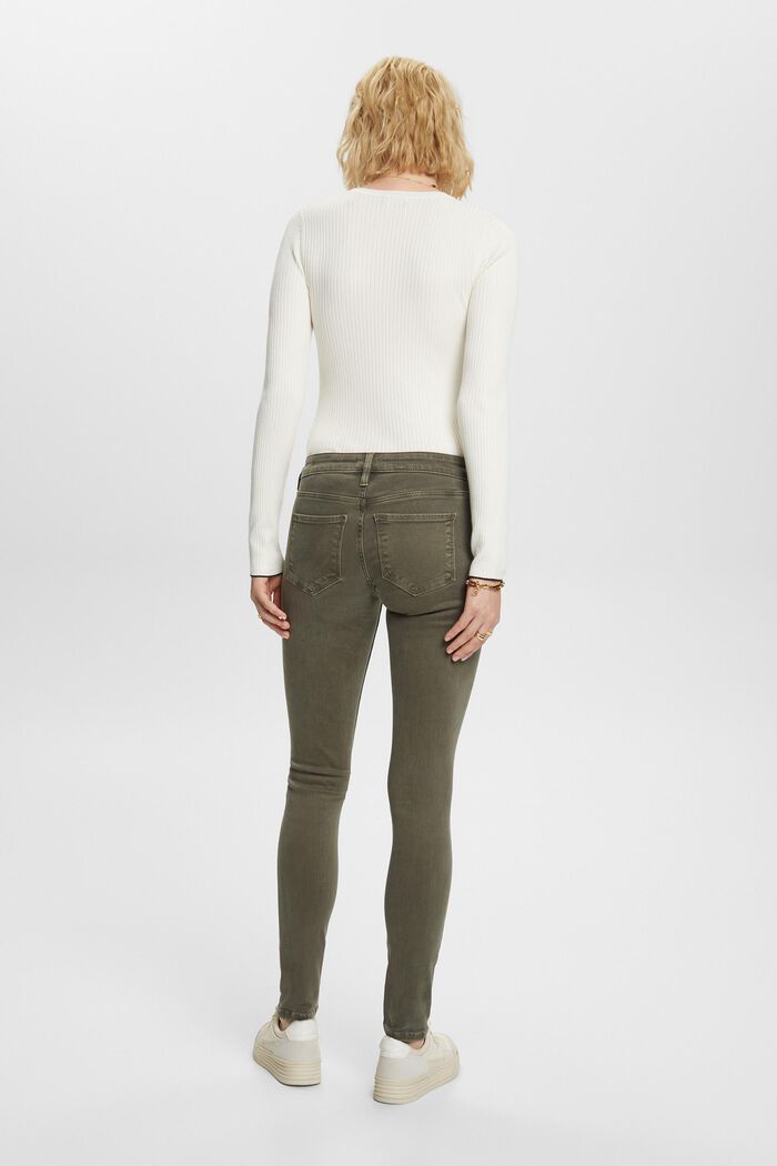 Skinny mid-rise trousers, KHAKI GREEN, detail image number 3