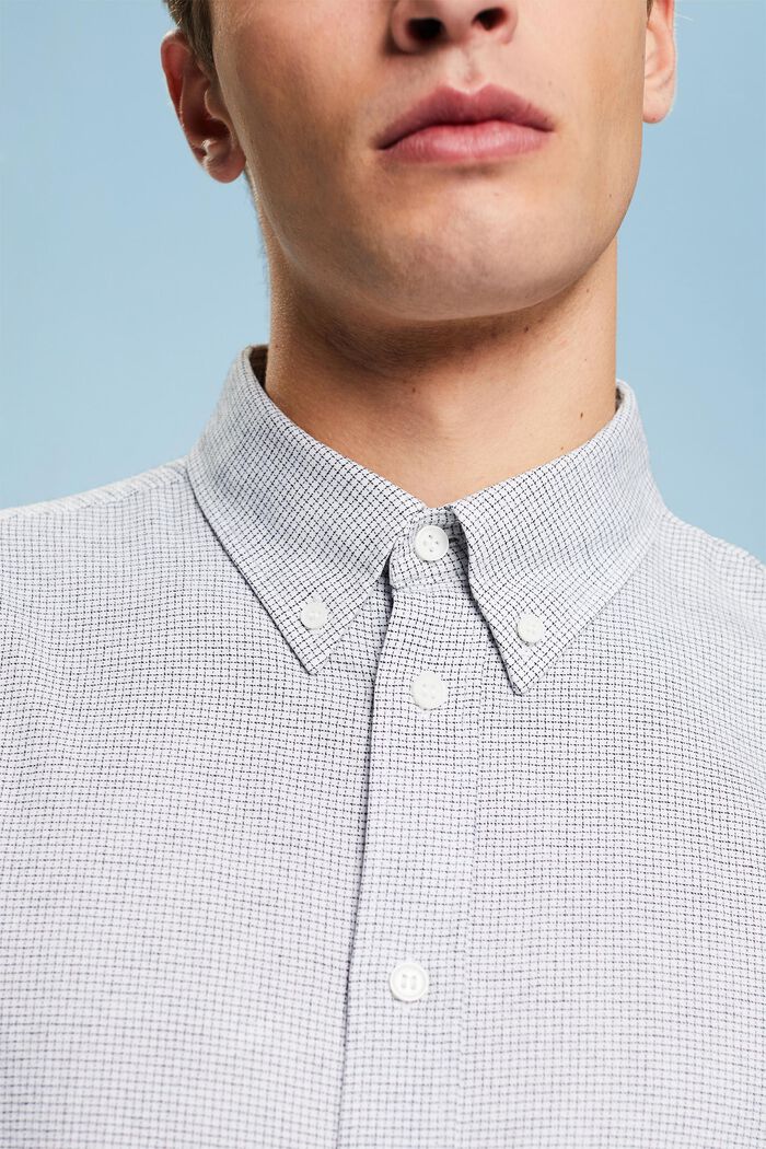 Mini Checked Cotton Regular Fit Shirt, WHITE, detail image number 3