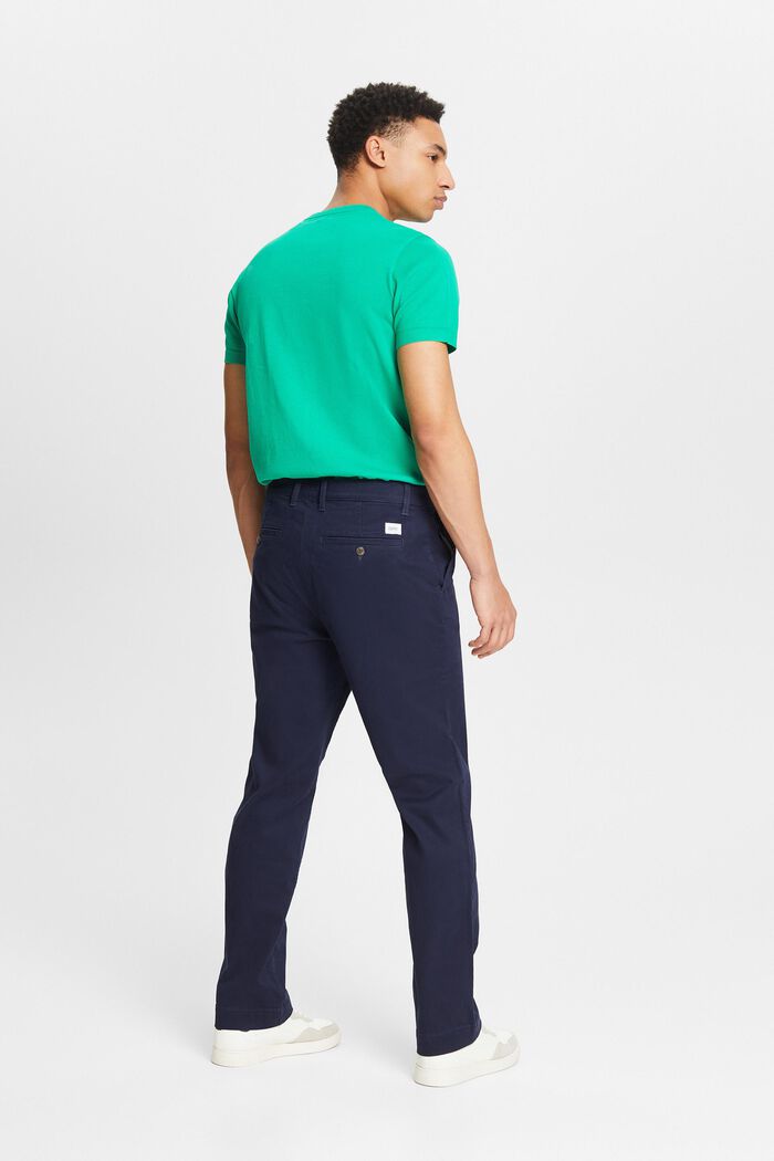 Cotton Straight Chino Pants, NAVY, detail image number 2