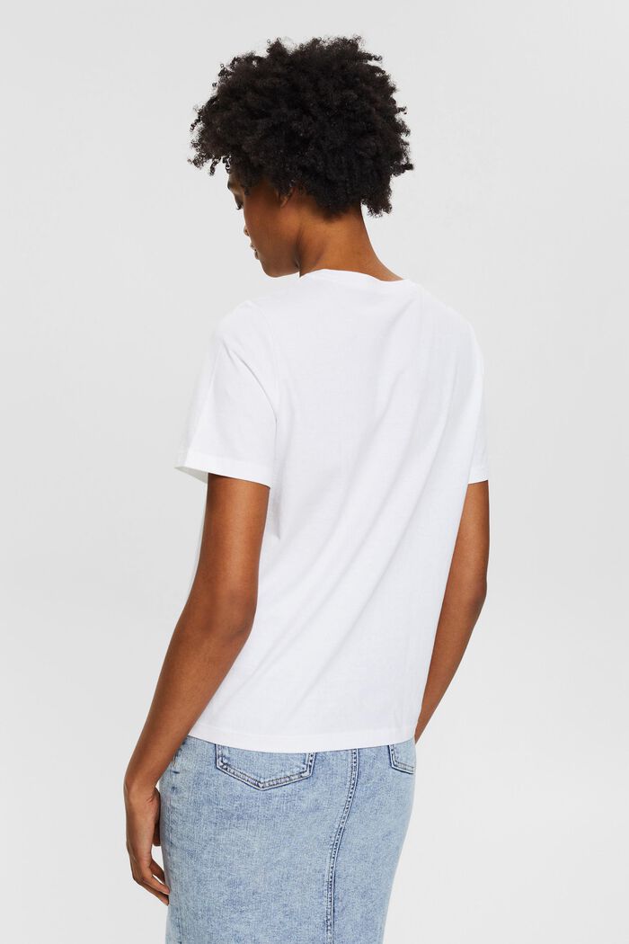 Printed T-shirt, 100% organic cotton, WHITE, detail image number 3