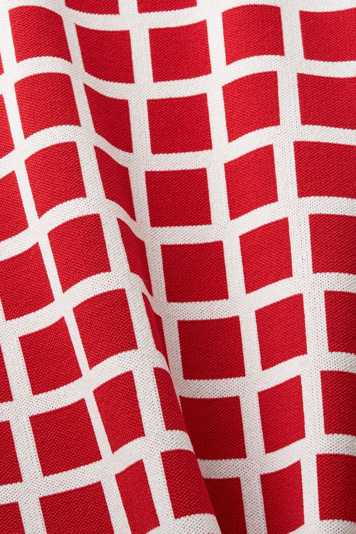 Logo Jacquard Knit Midi Skirt, DARK RED, detail image number 5