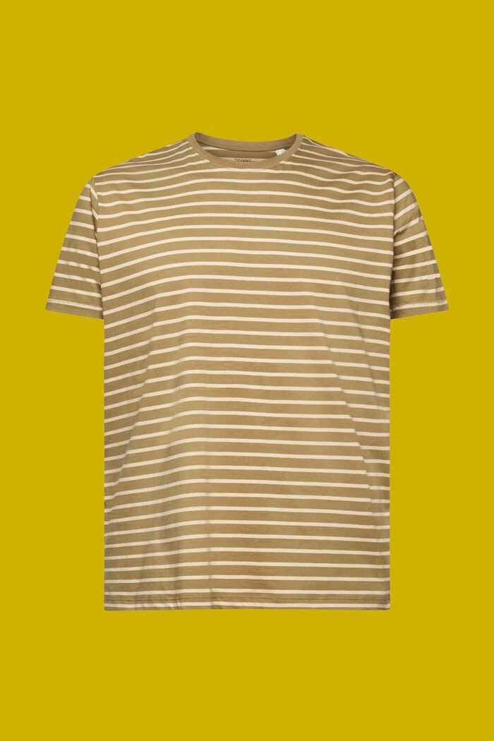 Striped jersey T-shirt, 100% cotton, OLIVE, detail image number 6