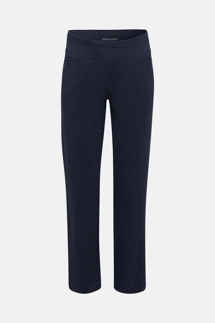 Jersey trousers made of organic cotton, NAVY BLUE, detail image number 0