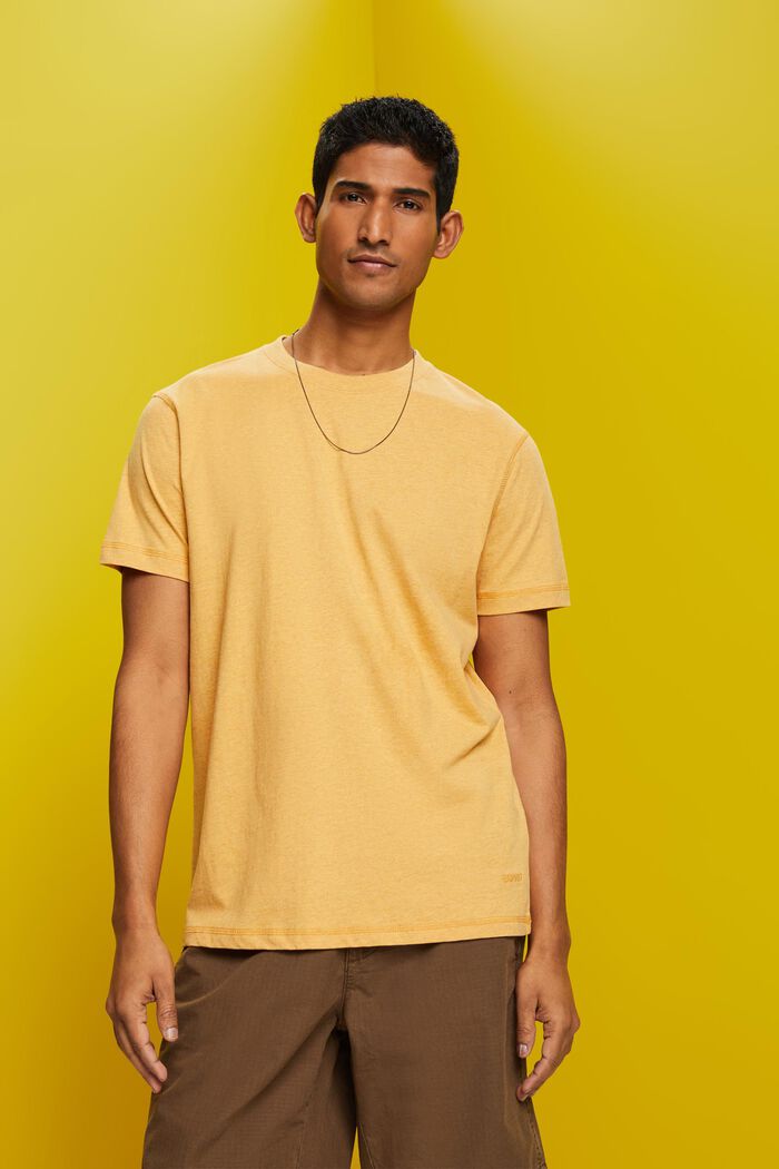Cotton Jersey T-Shirt, SUNFLOWER YELLOW, detail image number 0