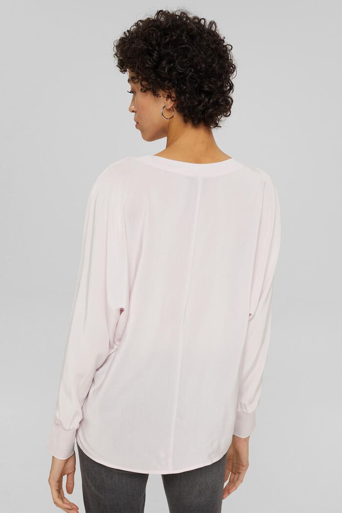 Blouse with LENZING™ ECOVERO™, LIGHT PINK, detail image number 3