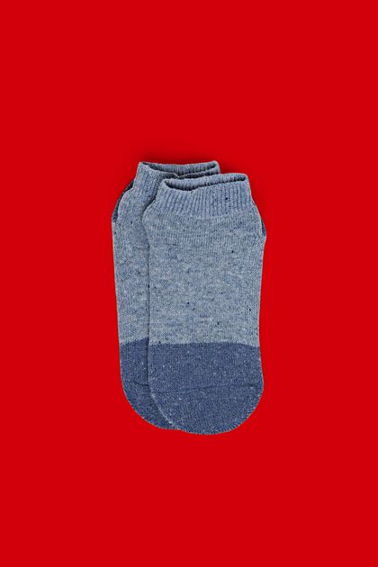 Non-slip short socks, wool blend