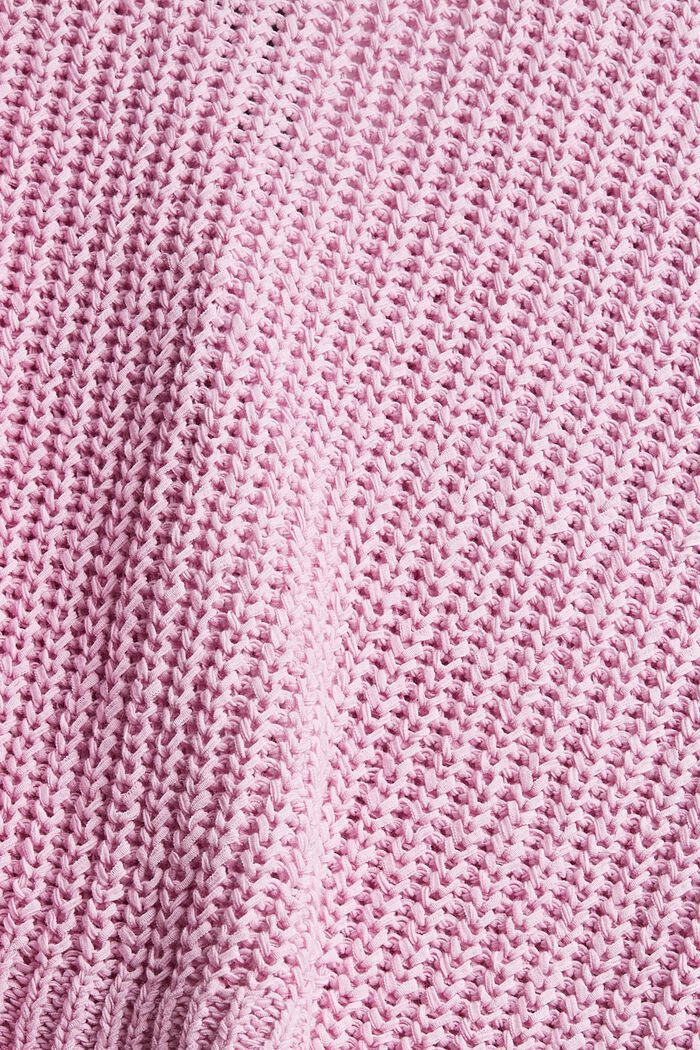 Cardigan in ribbon yarn, blended cotton, PINK, detail image number 1