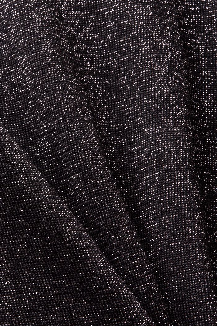 Sparkling Mockneck Sweater, BLACK, detail image number 5