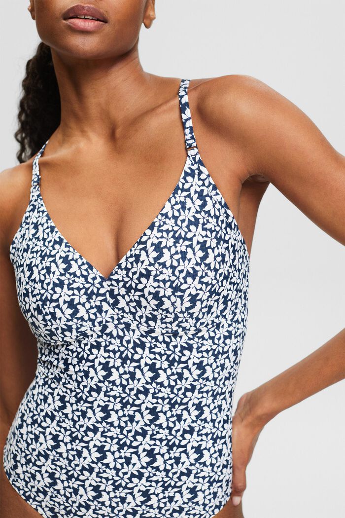 Printed Swimsuit, NAVY, detail image number 3