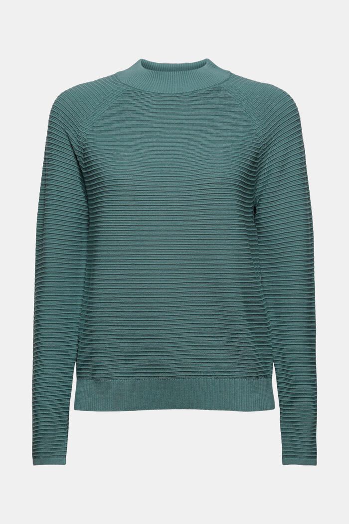 Jumper with a ribbed texture, organic cotton