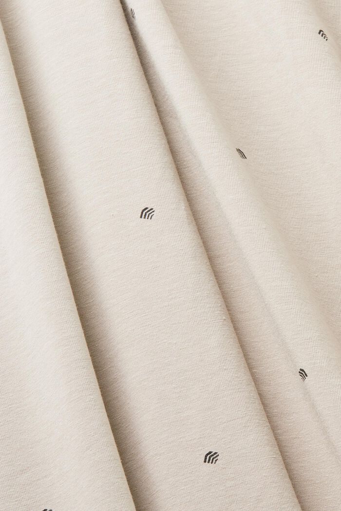 Cotton nightdress, LIGHT TAUPE, detail image number 4