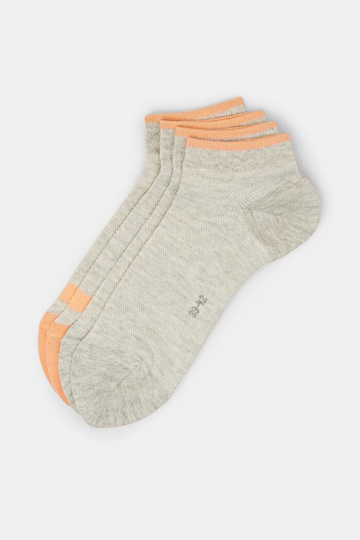 2-pack mesh sneaker socks, organic cotton, STORM GREY, detail image number 0