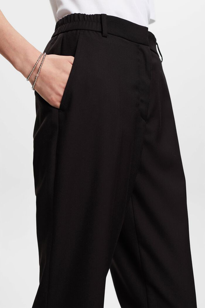 High-rise wide leg trousers, BLACK, detail image number 2