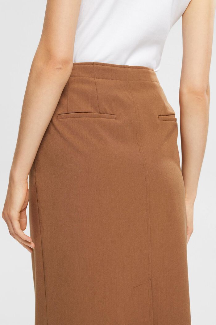 Cargo-style wrap-over skirt, CARAMEL, detail image number 4