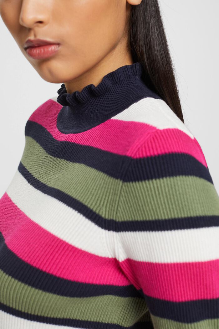 Striped jumper, PINK FUCHSIA, detail image number 2