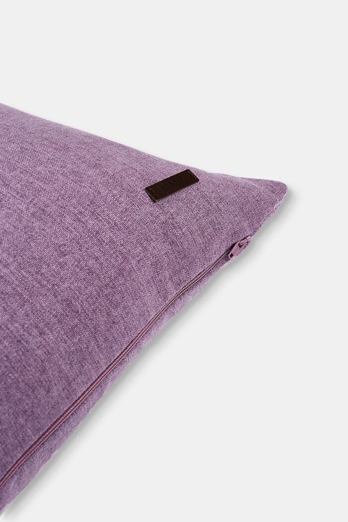 Mixed material cushion cover with micro-velvet, LILAC, detail image number 1