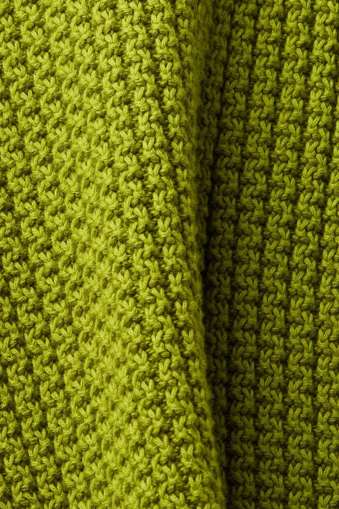 Structured Knit Crewneck Sweater, LEAF GREEN, detail image number 5