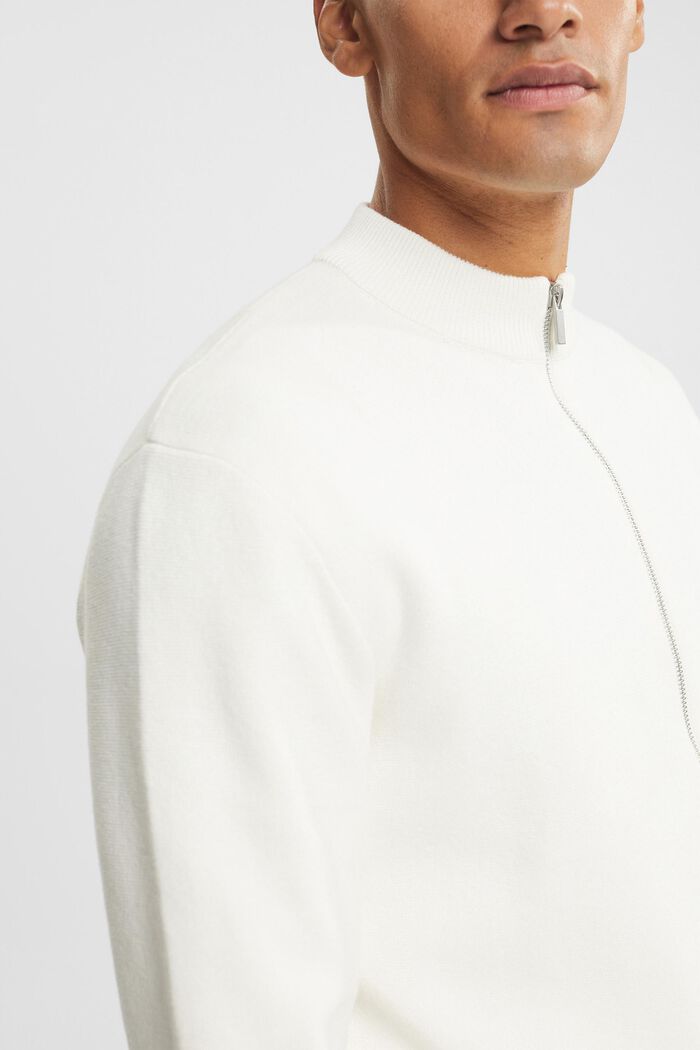 Cardigan with zip, OFF WHITE, detail image number 2