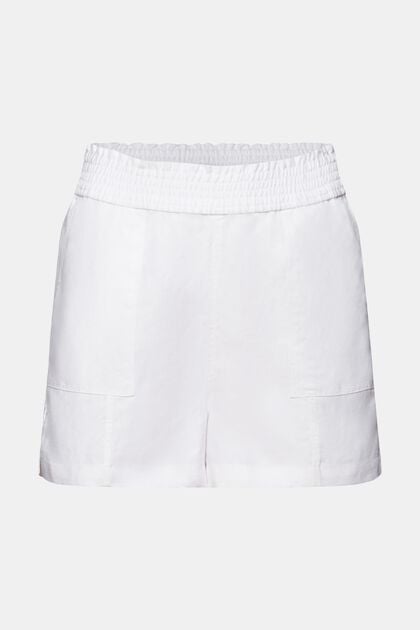Pull-on shorts, linen blend