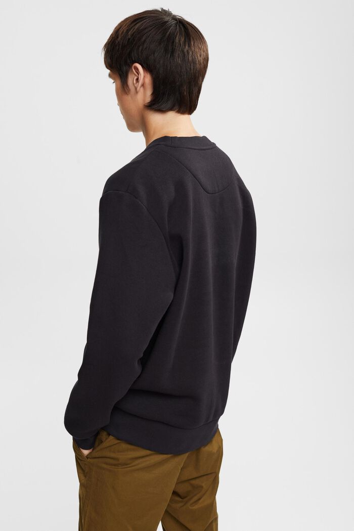 Recycled: plain-coloured sweatshirt, BLACK, detail image number 3
