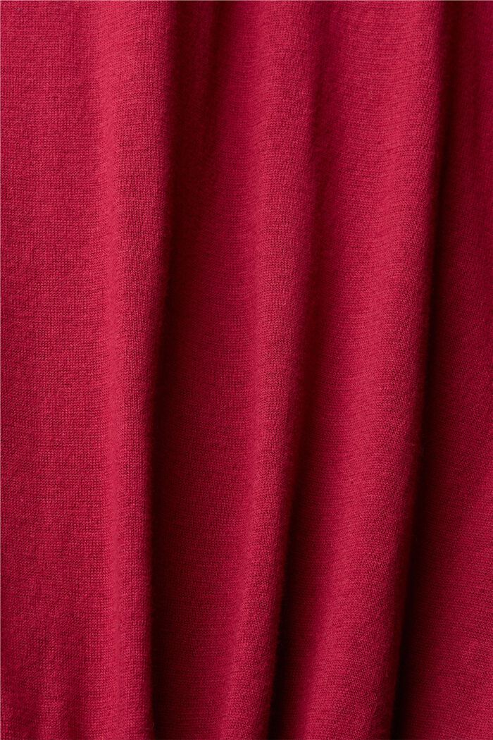 Containing TENCEL™: long sleeve polo shirt, CHERRY RED, detail image number 1