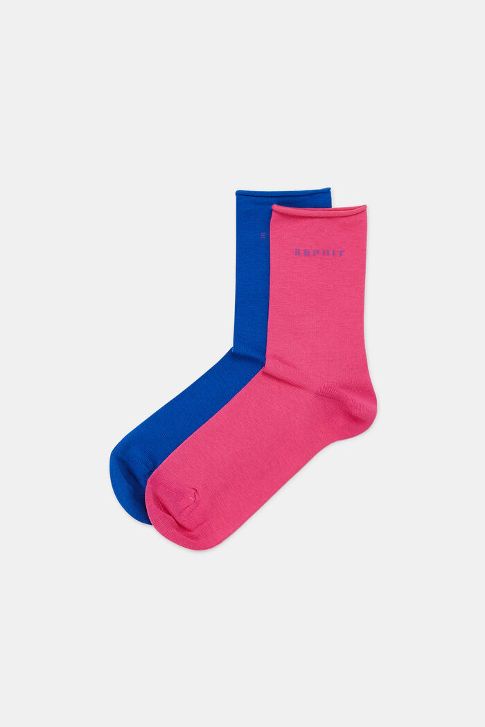 2-Pack Chunky Knit Socks, BLUE/PINK, detail image number 0