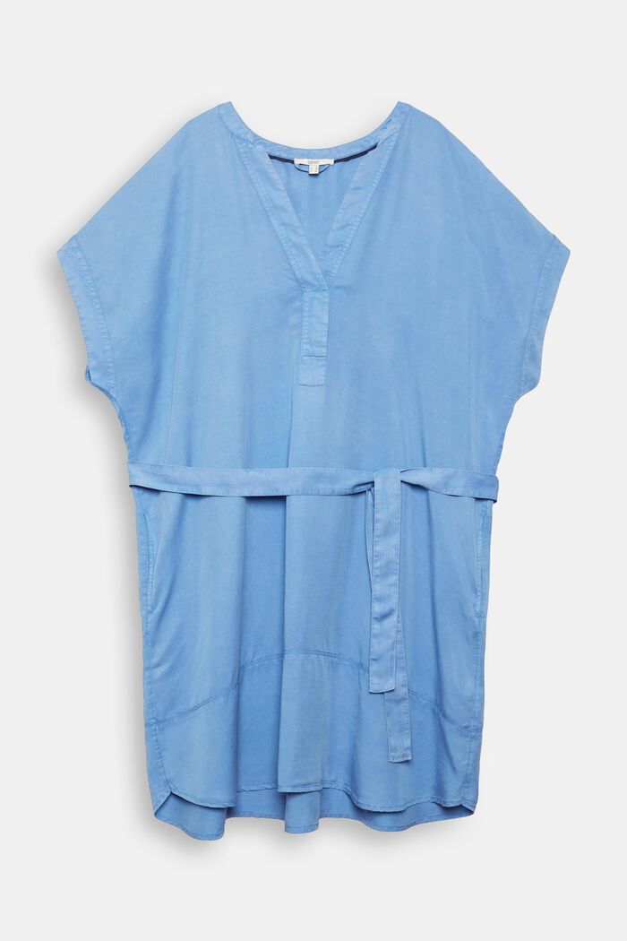 CURVY casual shirt dress made of TENCEL™, LIGHT BLUE LAVENDER, detail image number 0