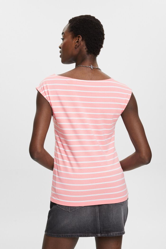 Striped cotton T-shirt, PINK, detail image number 3