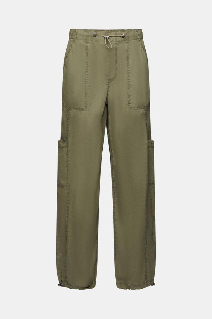 Cotton cargo trousers - Khaki green - Ladies