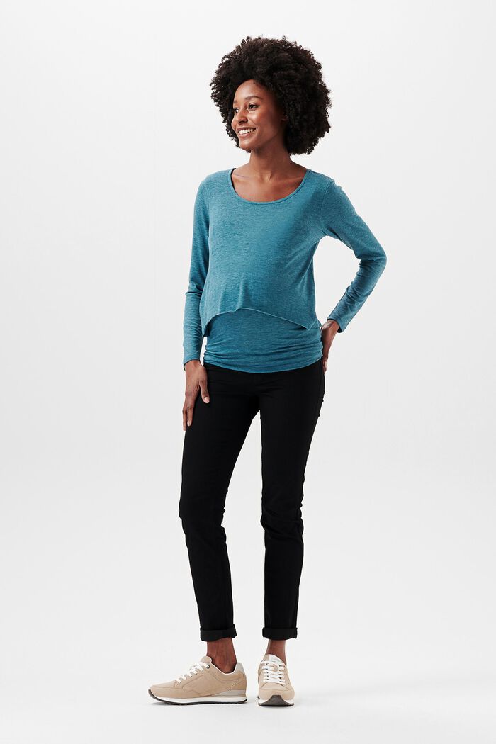 Double-layer long-sleeved top