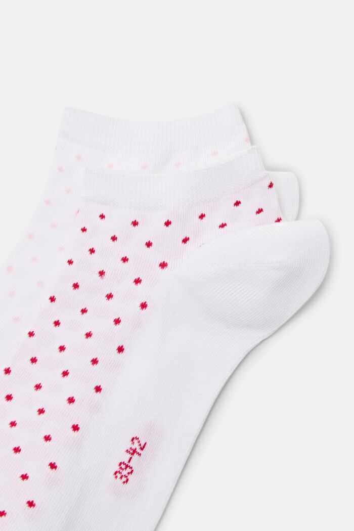 2-Pack Dotted Sneaker Socks, OFF WHITE, detail image number 2