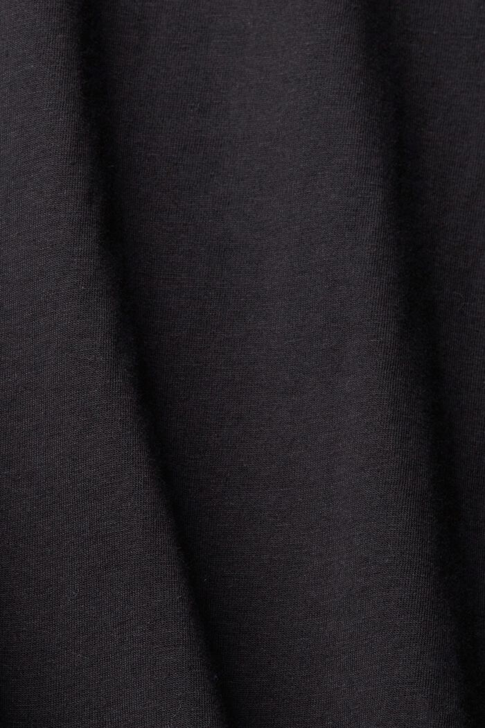 Jersey T-shirt with front print, BLACK, detail image number 1