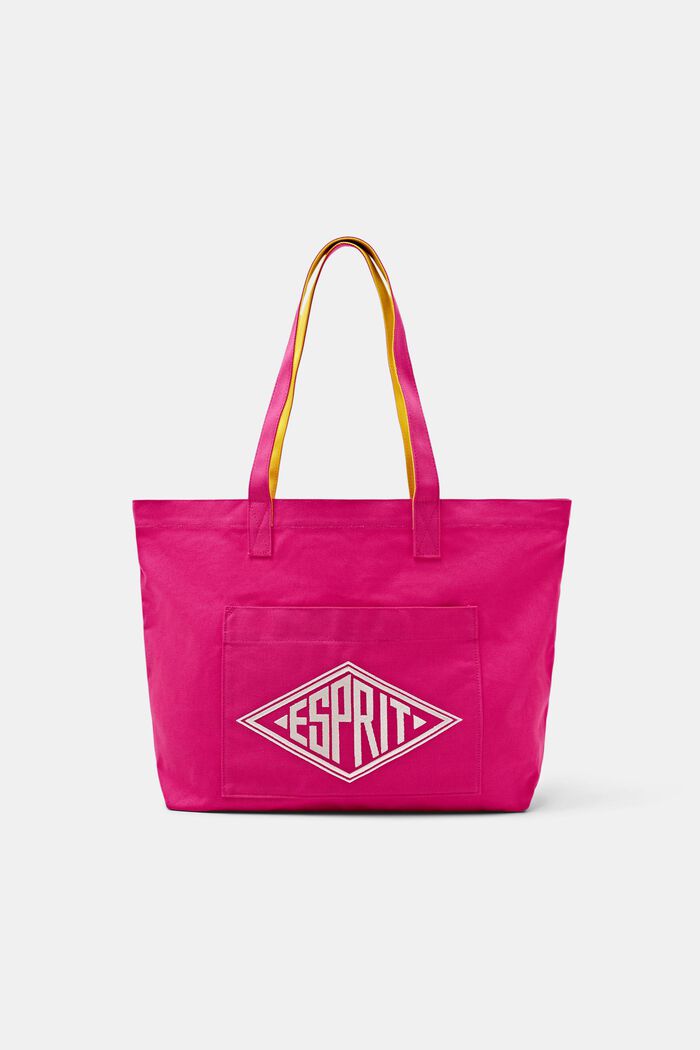 Logo Canvas Tote bag, PINK FUCHSIA, detail image number 0