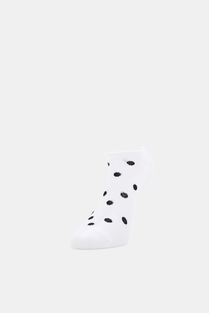 Double pack: sneaker socks with polka dots, WHITE, detail image number 2