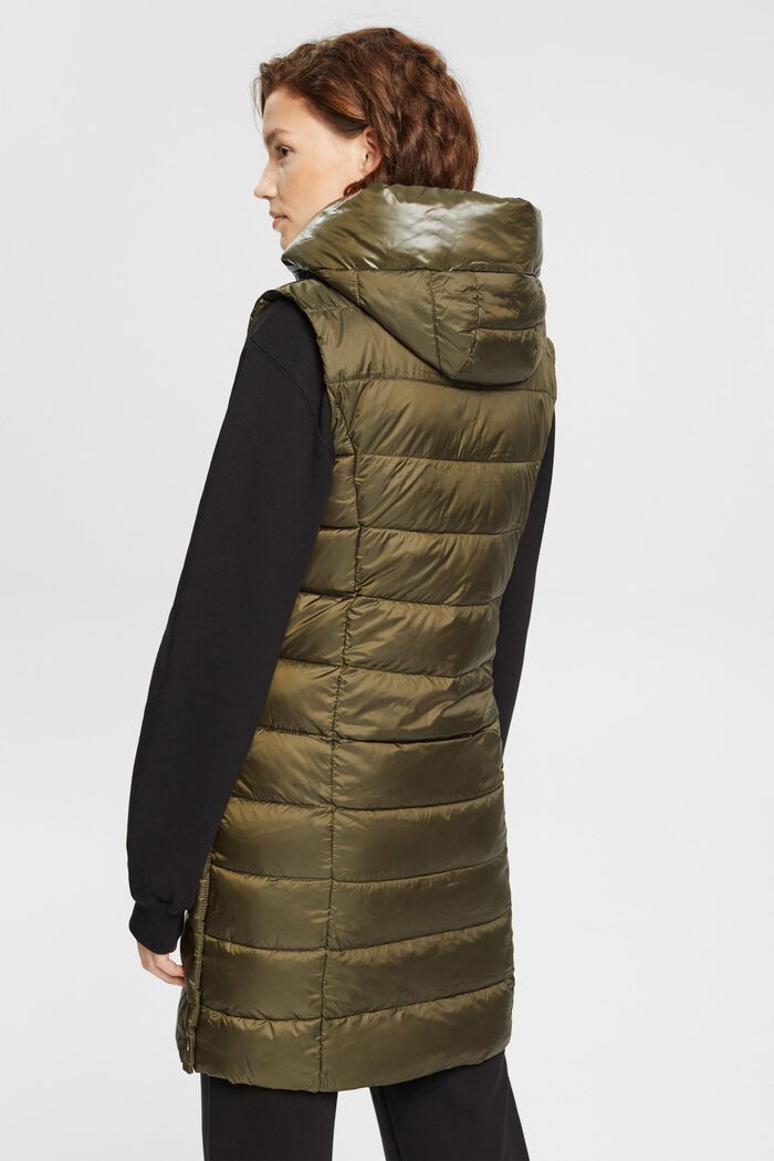 Long quilted body warmer with 3M™ Thinsulate™, DARK KHAKI, detail image number 3