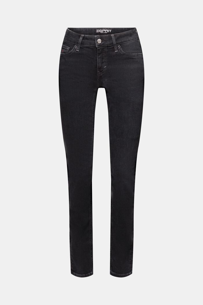 Mid-Rise Slim Jeans, BLACK RINSE, detail image number 7