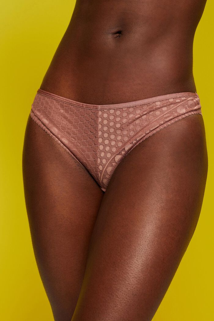 Recycled: hipster briefs with lace, CINNAMON, detail image number 1