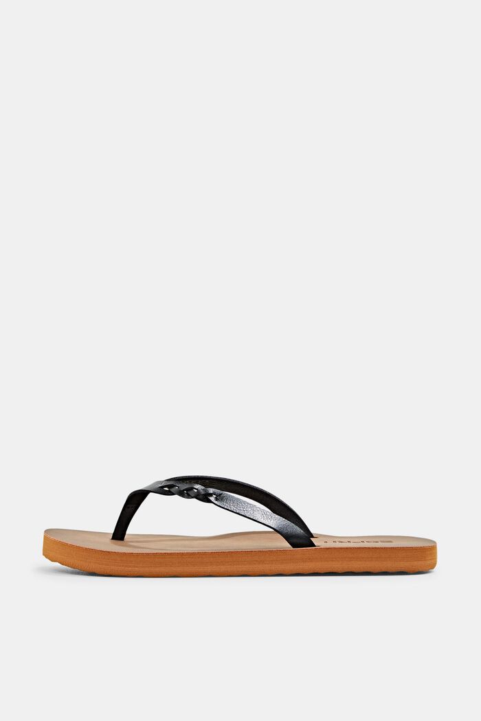 Thong sandals with braided detail