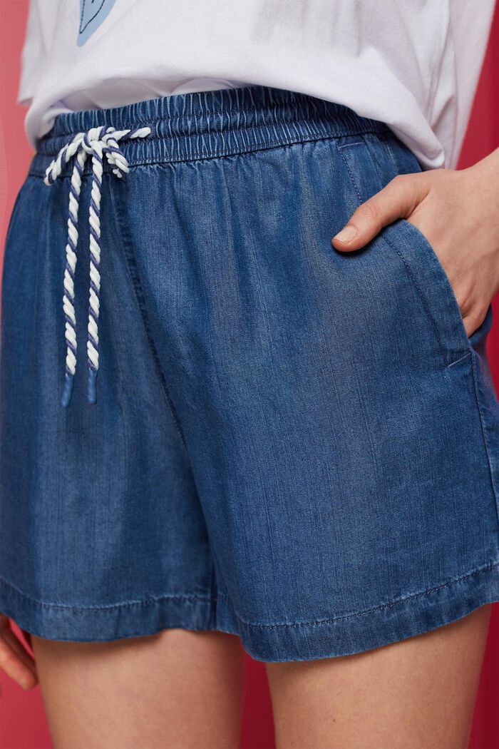 Pull-on jeans shorts, TENCEL™, BLUE MEDIUM WASHED, detail image number 2