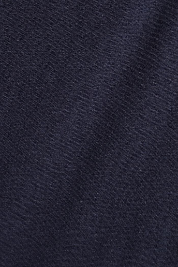 Pyjamas with a lapel collar, 100% organic cotton, NAVY, detail image number 4