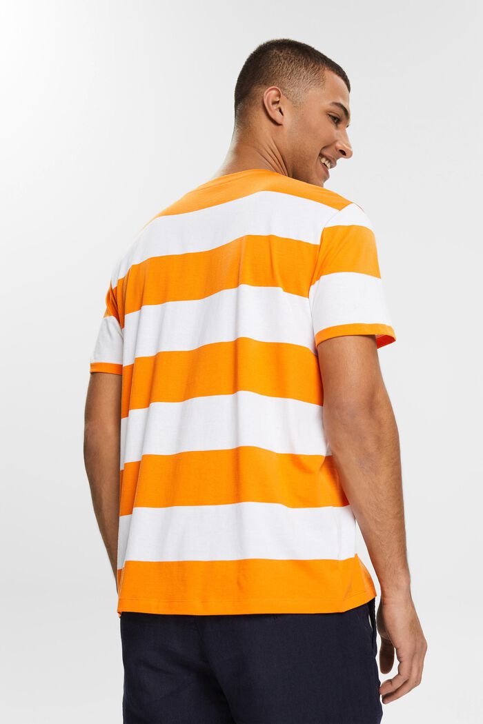 Jersey T-shirt with stripes and a print, ORANGE, detail image number 3