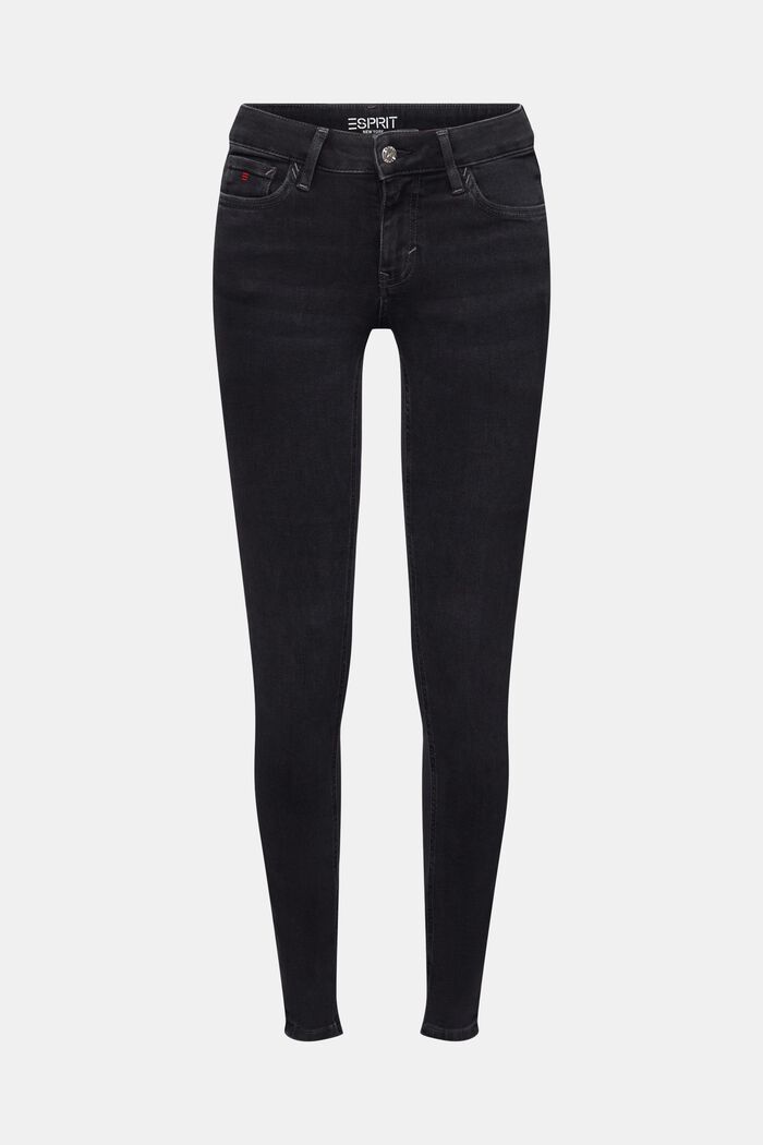 Mid-Rise Skinny Jeans, BLACK RINSE, detail image number 7