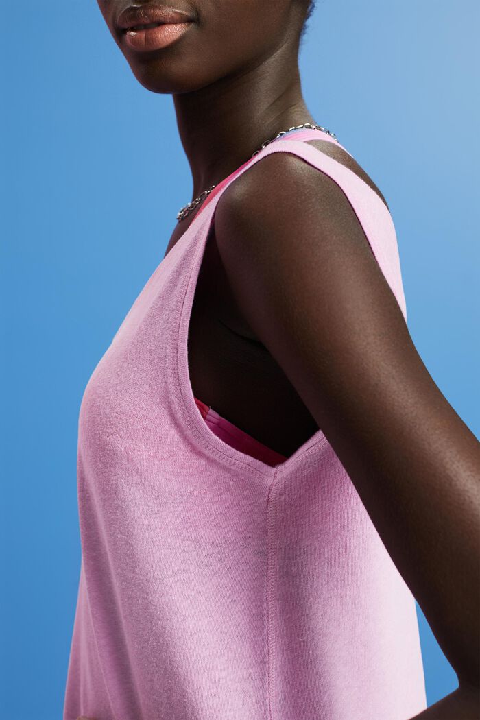 V-necked tank top, LILAC, detail image number 2