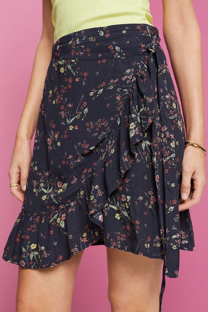 ESPRIT - Frilled mini skirt, LENZING™ ECOVERO™ at our online shop