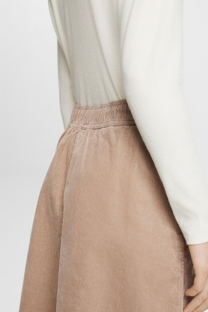 Corduroy Midi Skirt, LIGHT TAUPE, detail image number 4