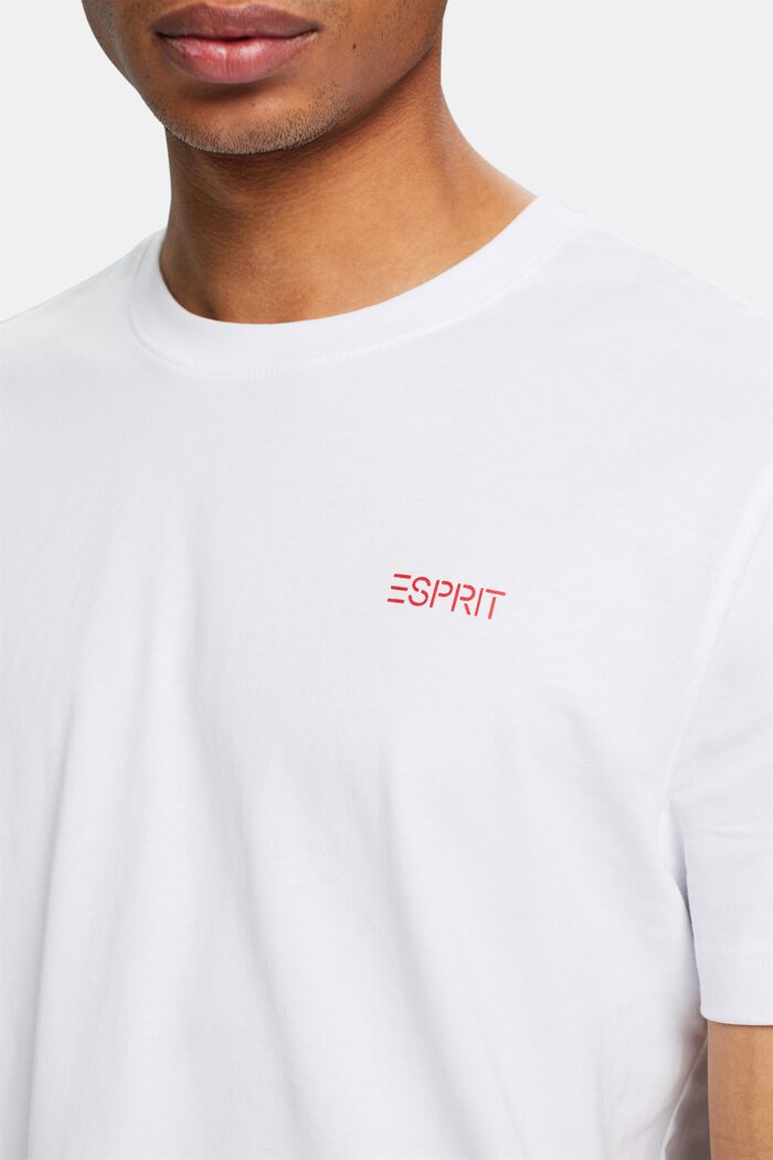 Logo Cotton T-Shirt, WHITE, detail image number 3