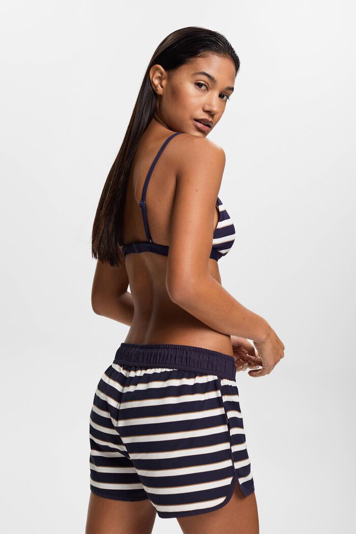 Striped beach shorts, NAVY, detail image number 2