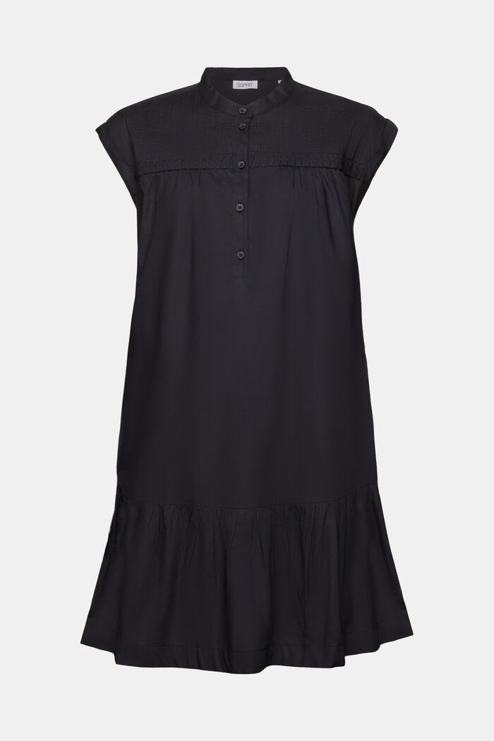 Flounced Hem Sleeveless Mini Dress, BLACK, detail image number 6