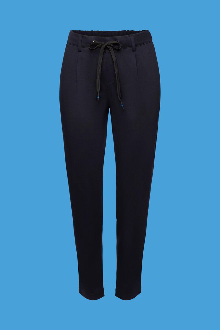 Stretch trousers with an elasticated waistband, DARK BLUE, detail image number 6